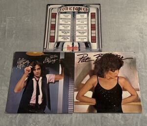 Lot LP Vinyl Records Foreigner Greatest Hits Die Cut Pat Benatar Eddie Money VTG